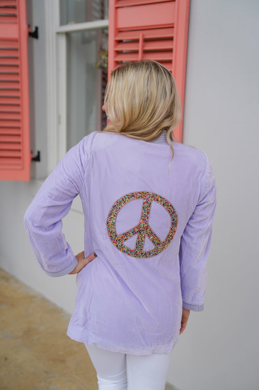 Fez Jacket Peace Lavender Velvet